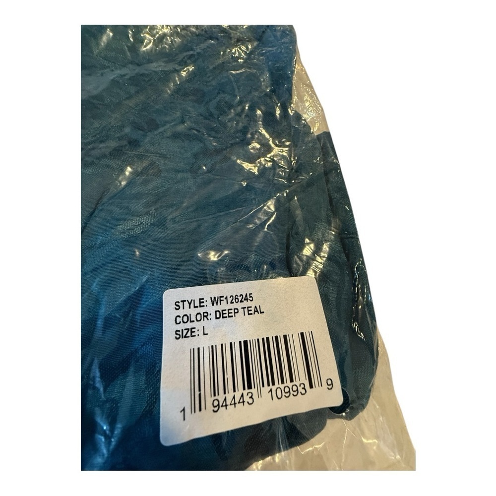 Band Of The Free Camille Crossover Crop Top Deep Teal Boho Cottage Gypsy NEW - Picture 13 of 15